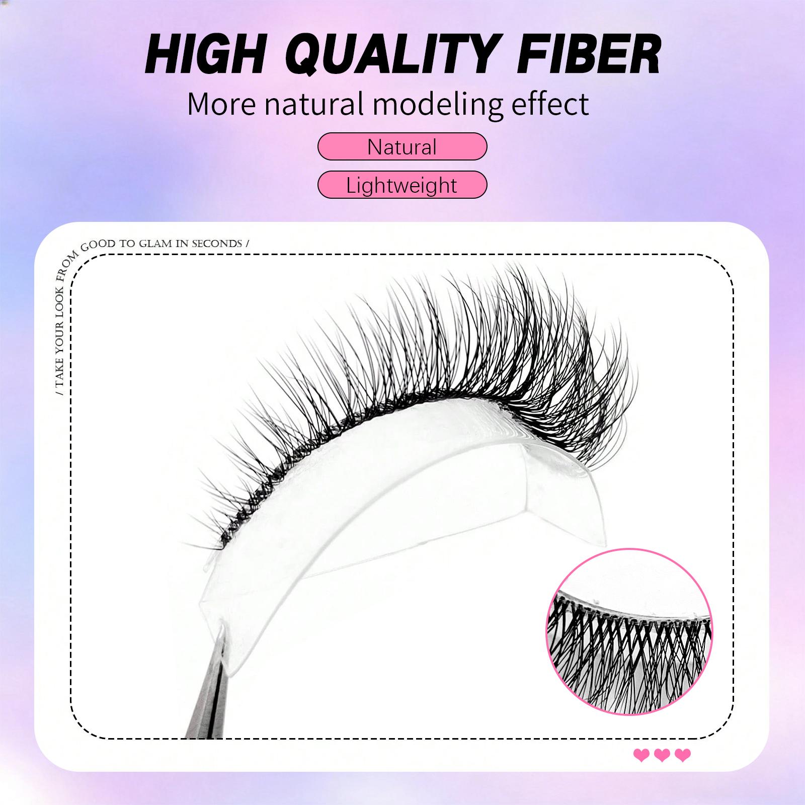 7 Pairs Lashes With Clear Band Fluffy False Lashes Pack Natural Look False Eyelashes Wispy Eyelashes Curly Makeup Eyelashes For Daily Wear
