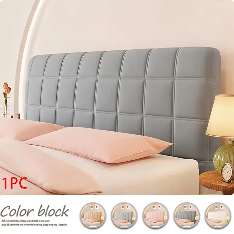 Elastic Full-Size Headboard Cover, Durable Dustproof Bed Header Protector, Easy Install Soft Backrest Sleeve, All Seasons Use
