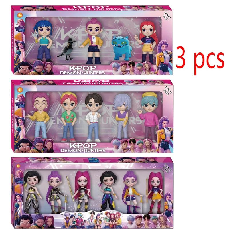 NEW Kpop Devil Hunter Rumi Zoe Mira Anime Polyvinyl Chloride Character Collection Desktop Trinkets Childrens New Year Gift