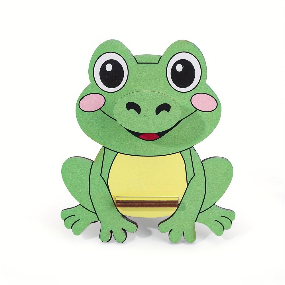 1 wooden glasses display stand - cartoon frog design, durable glasses stand, suitable for home and office decoration, cute frog glasses stand, frog decoration