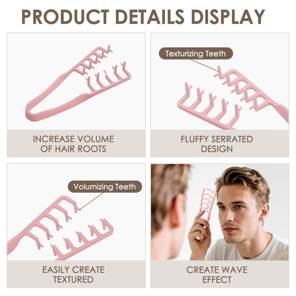 High Elastic Abs Korean Texture Hair Comb, Unisex Styling Brush, Covers Hair Parting, Bangs, Beauty Hair Comb, Trendy Design