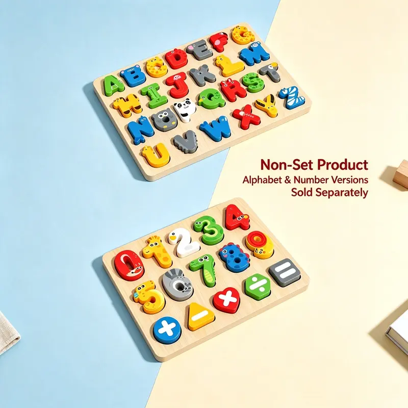 Wooden 3D Letter Puzzle, Colorful Alphabet Blocks, Educational Toy for Kids, Fun Gift for Boys and Girls, Beginner Level