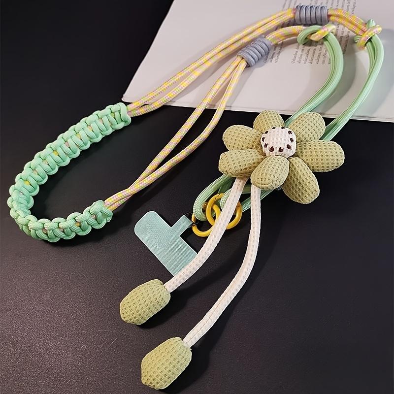 Women's Adjustable Phone Lanyard, Crossbody, Neck and Wrist Strap, Multi-Functional Woven Rope, Fresh Style for Outdoor Travel and Hiking