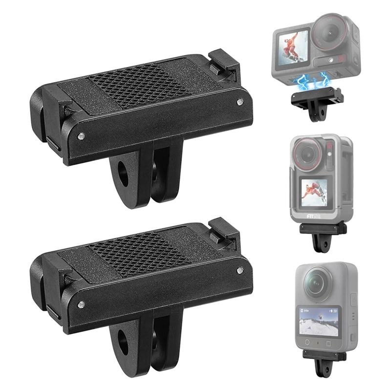 Magnetic Quick-Release Base Adapter for Dji Osmo Nano/ Action 6/5/4/3, Durable Design & Easy Installation, Perfect Accessory for Action Cameras, Quick Release Adapter - DJI Accessories, Attachable Tripod, Selfie, Vlogging