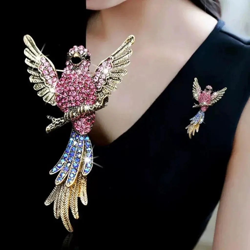 Clothing Decoration Pin Multi-Functional Animal Pin Vintage Brooch Retro Rhinestone Brooch For Backpacks Scarves Shawls