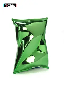 Acrylic Clutch Bag, Potato Chip Shape Unique Shape Evening Bag, Purse, Handbag, Crossbody Bag with Shoulder Chain, Magnetic Closure, Suitable for Wedding, Party, Banquet, Gift