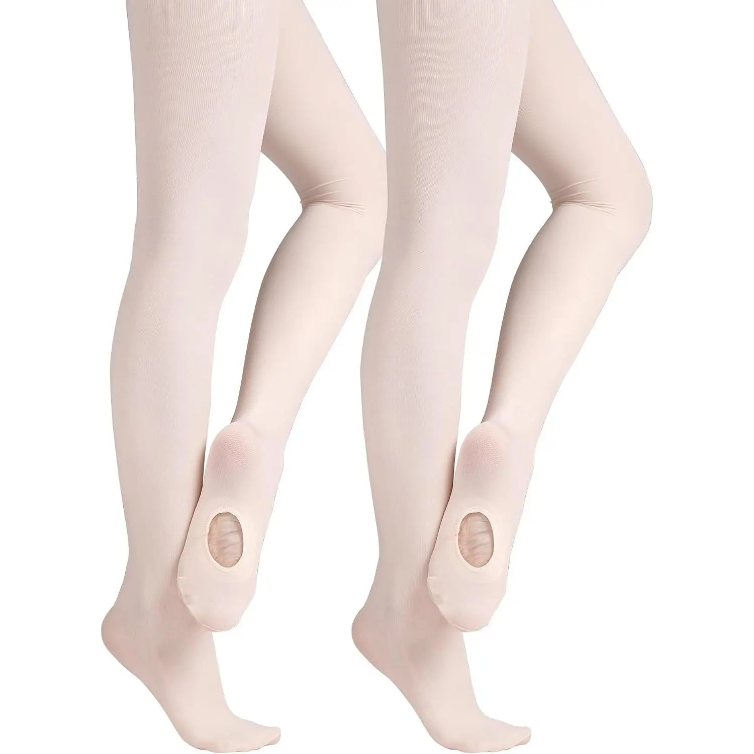 Girls' & Women's 60D Ultra Soft Convertible Transition Fit Ballet Tights for Dance, Gymnastics