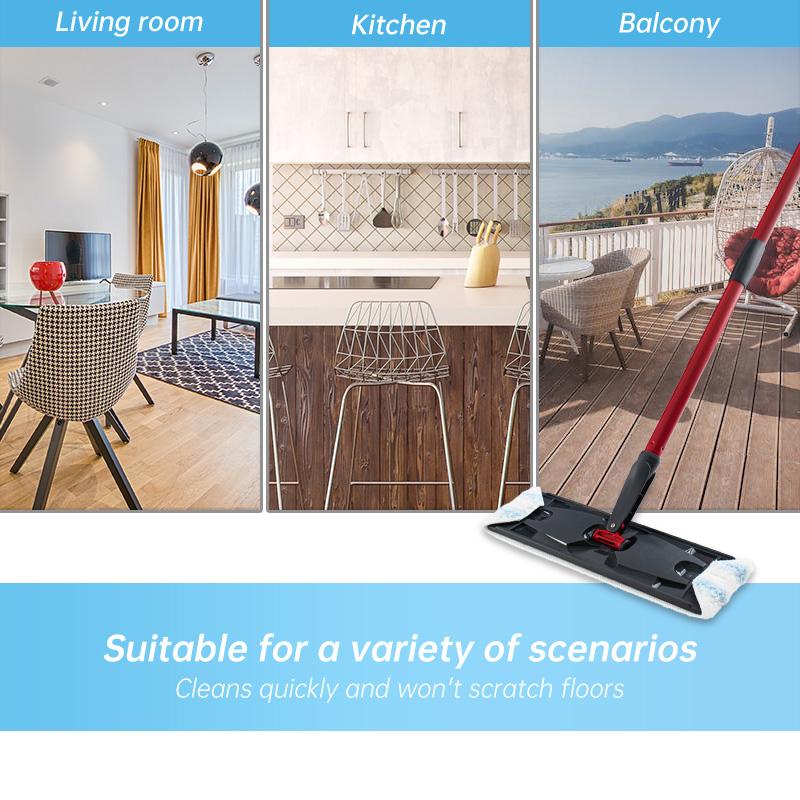 2/4 Pcs Vileda Flat Mop Replacement Pad, Fits Vileda H2pro Mop Head, High-Efficiency Cleaning, Reusable Washable, Kitchen Bathroom Accessories