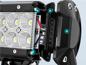 Nilight LED Light Bar 2PCS 18W Flood Off Road Lights 12V 5Pin Rocker Switch Wiring Harness Kit, Clear,White Nilight LED Light Bar 2PCS 18W Flood Off Road Lights 12V 5Pin Rocker Switch Wiring Harness Kit, Clear,White