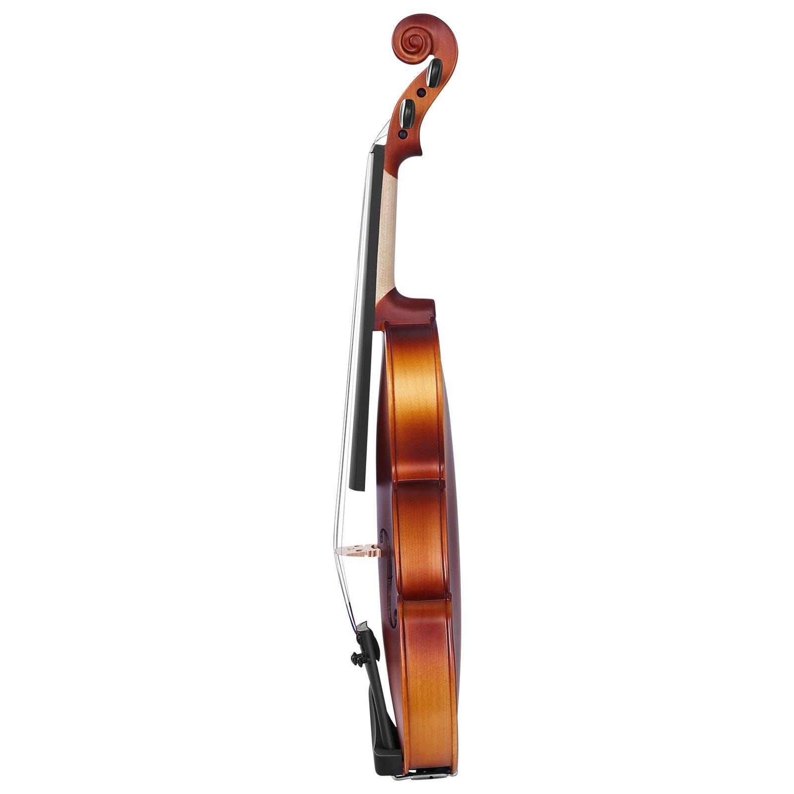 VEVOR 1/2 Size Solidwood Violin Full Kit, Professional Brown Musical Instrument for Beginners, Includes Hard Case, Rosin, Bow, Shoulder Rest, Bridge, Tuner, Extra Strings