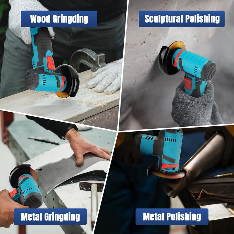 【DealsForYouDays】12V Cordless Mini Brushless Angle Grinder Kit with 4 Gutting Blades,2 pcs 12V 1500mAh Batteries 19500 RPM/Min,for Cutting Grinding Polishing Electric Heavy Duty Handle Power Tools,Blackfriday,Christmas Gift 【DealsForYouDays】12V Cordless Mini Brushless Angle Grinder Kit with 4 Gutting Blades,2 pcs 12V 1500mAh Batteries 19500 RPM/Min,for Cutting Grinding Polishing Electric Heavy Duty Handle Power Tools,Blackfriday,Christmas Gift