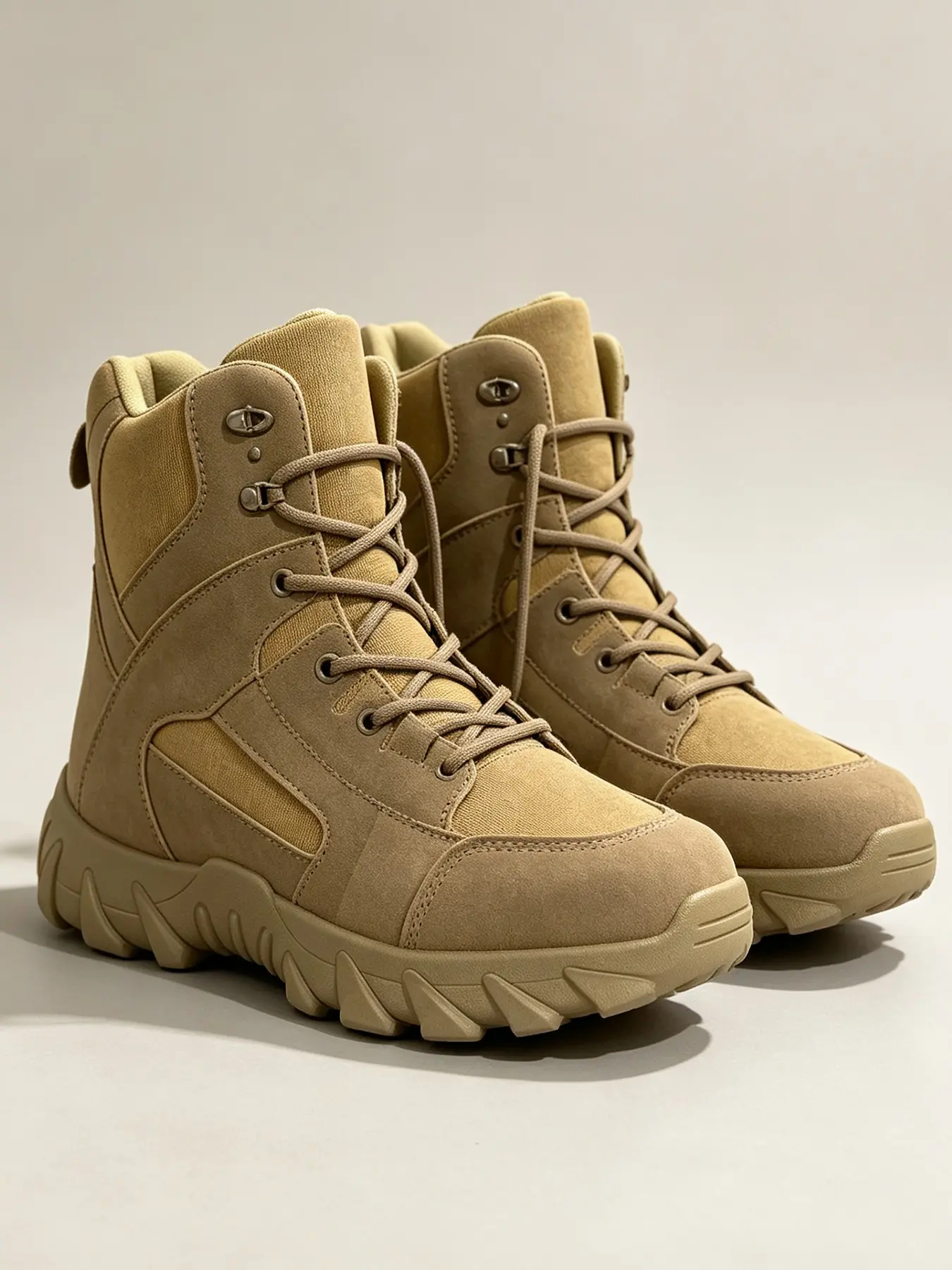 Men's Outdoor Hiking Shoes, Durable Military Combat Boots, Comfortable High-Top Climbing Shoes, Fashion Desert Camping Boots