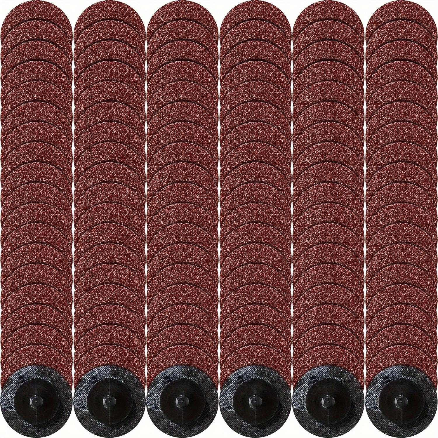 2 Inch Sanding Disc Set, Die Grinder Accessories Sanding Disc with Drill Adapter, Roll Lock Discs for Power Tool Die Grinder Surface Prep Strip Grind Polish Burr Remove