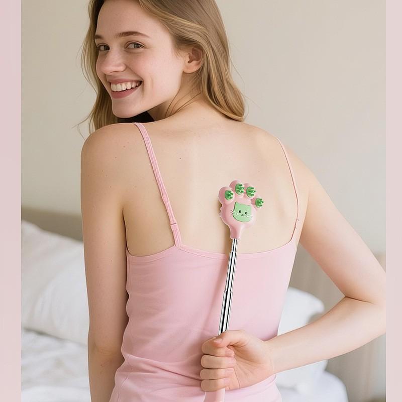 Practical Multi-Functional Extendable Scratch Back Scratcher Body Care, Self-Scratching Cat Claw Tool, Creative Gift for Colleagues Friends