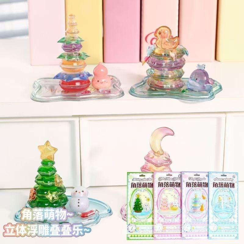 3D Puffy Stackable Stickers, Kawaii Cartoon Embossed DIY Craft Sticker for Adults, Solid & Squishy