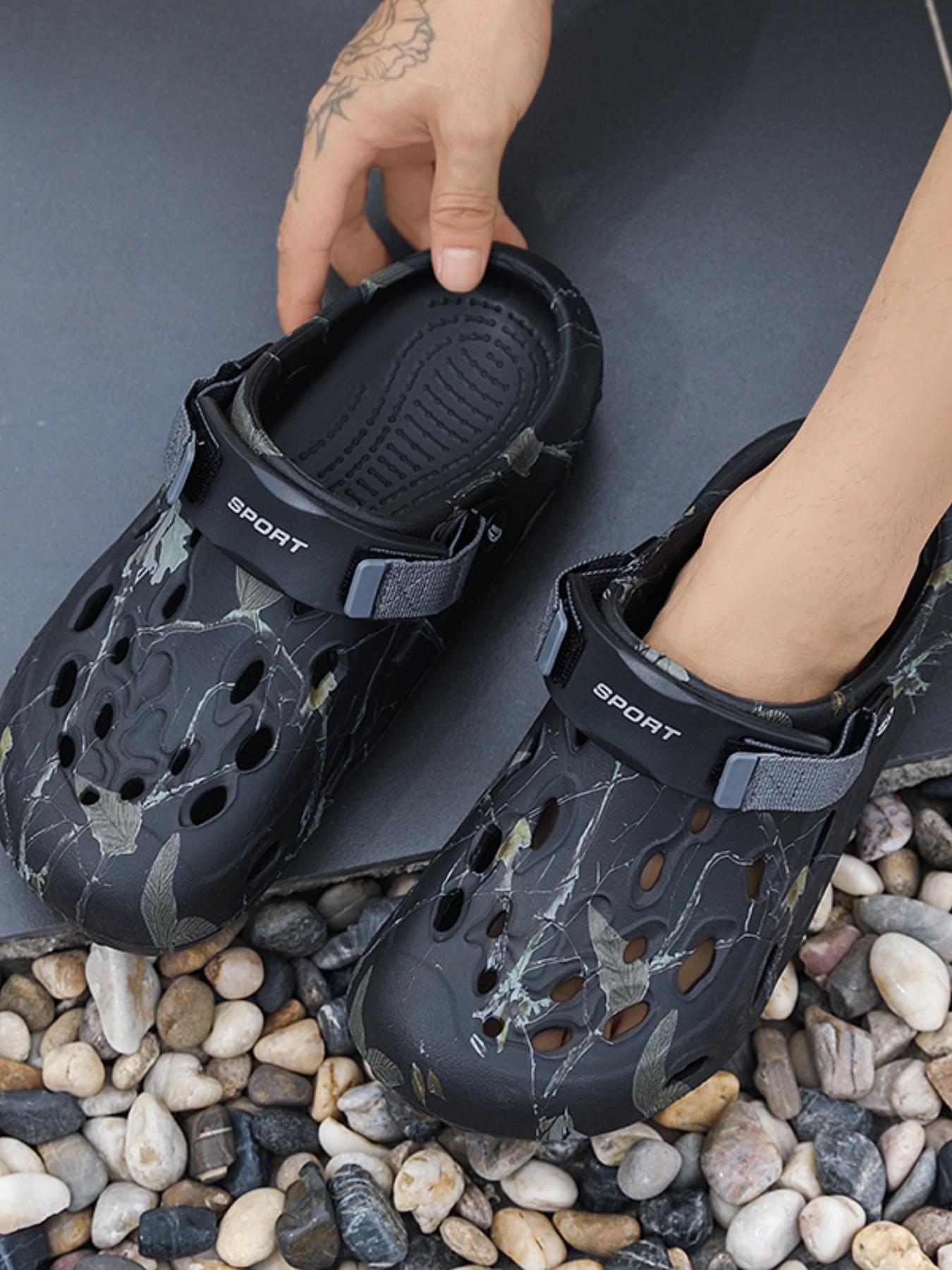 Summer Eva Fashion Hollow Out Camouflage Sandals, Men's Breathable Cool Slippers, Outdoor Beach Casual Footwear, Comfortable and Stylish