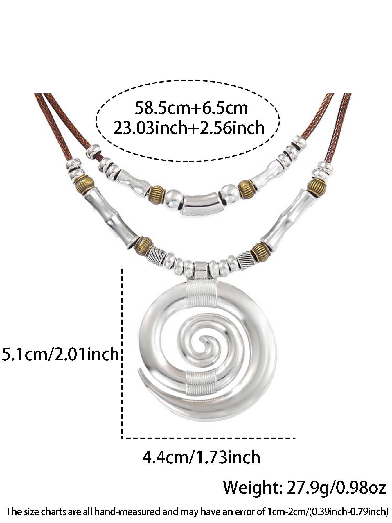 Bohemian Style Ethnic Pattern Dress, Women's Fashion Long Sleeve Maxi Dress, Casual Loose Fit Summer Dress, Boho Chic Clothing, Necklace