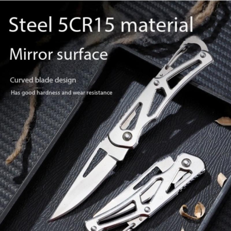 Mini Folding Knife Keychain, Portable Stainless Steel Multi-Function Tool, EDC Multi Tools, High Hardness Sharp Camping Survival Knife Gift for Men, Outdoor Multifunctional Tools