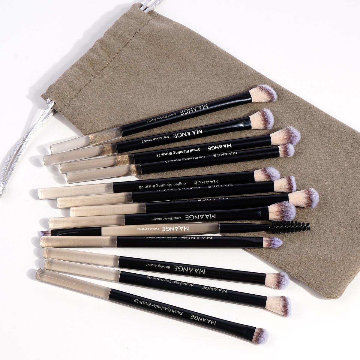 MAANGE Professional Eye & Face Makeup Brush Set with Storage Bag, 13pcs Makeup Brushes, Soft Bristles and Comfortable Grip Makeup Brush Set for Women & Girls, Cosmetics, Eyeshadow Brushes Beauty Brushes #TOP PICKS