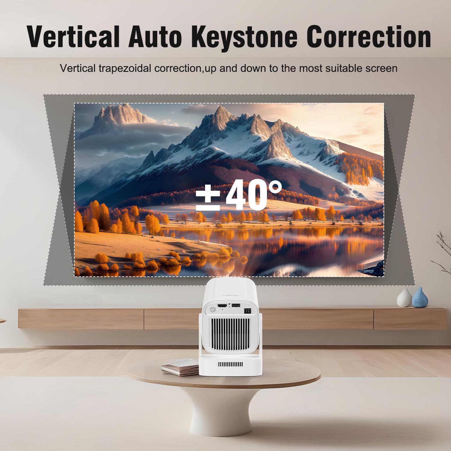 [US warehouse] Magcubic HY310 Auto Focus Projector 330ANSI 8K Videosource Supported Native 1080P BT5.4 Android 14 WIFI6 60Hz Reflash Allwinner H726 180° Flexible Rotating Built-in Speaker Portable Home Cinema 130" Screen Lightweight Summervibes