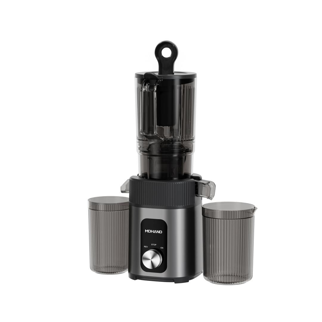 SummerVibes-Cold Press Juicer - Juicer Machines, 200W Juicer with 112mm Large Feed Chute, 60 RPM, Reverse Function, Easy to Clean, Stainless Steel Housing