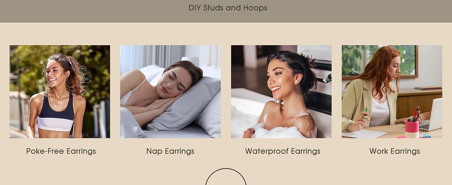 LOLIAS 15Pairs Hypoallergenic Surgical Steel Earrings for Sensitive Ears -14K Gold Plated Flat Back Earrings for Men- Small Stainless Steel Thick Stud Hoop Earring Set-Gold Flatback Cartilage Earring 20G