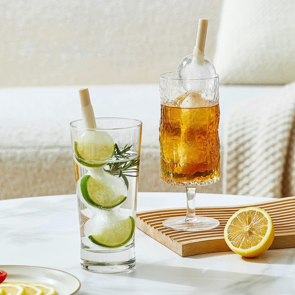 3pcs Ice Pop Molds, Candy Floss Ice Ball Mold, Freezer Tray for Baby Food, Home Use Ice Cube Maker, Two-In-One Design for Popsicles and Ice Cream Straws