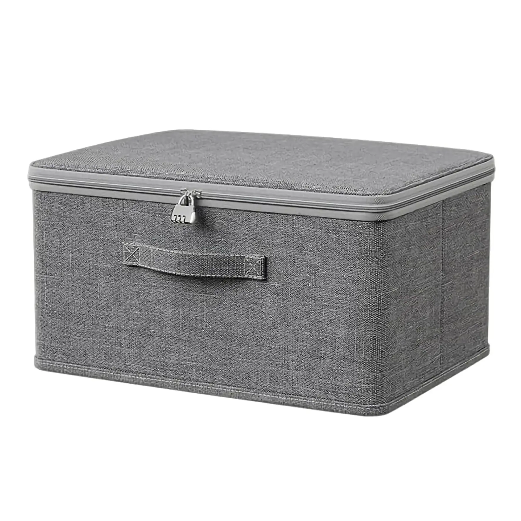 Storage Box with Lock, Storage Boxes With Lids Fabric,Combination Lock Box | Fabric Closet Organizer for Clothes, Jeans, T-shirts, Quilts, Sweater