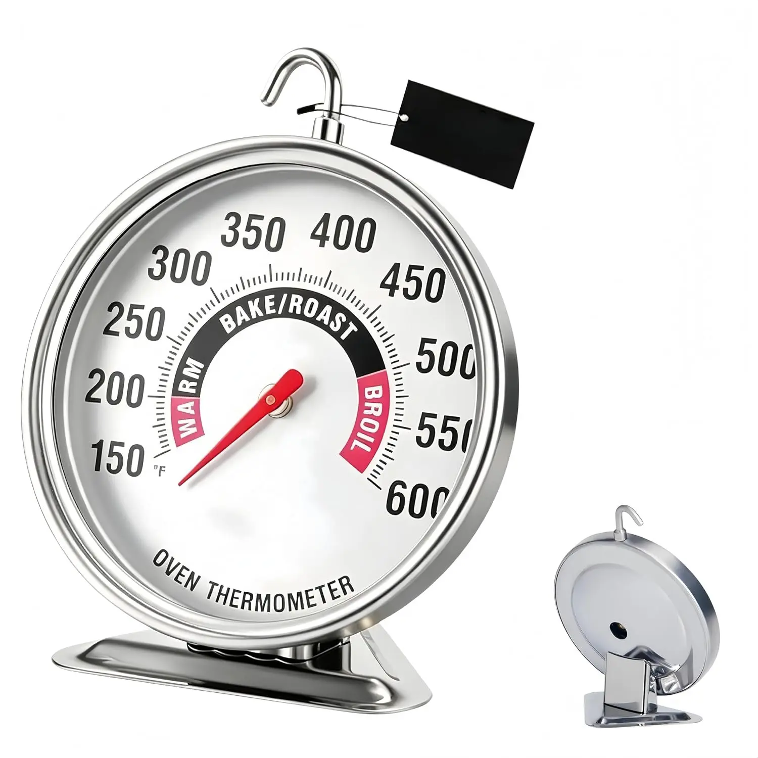 Oven Thermometer  3" with Easy-Read Dial | 150-600F Pro Accurate Temp Gauge for Kitchen, Baking, Grill & Meat | Hang or Stand for Gas/Electric Ovens