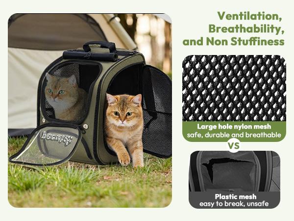 Pecute Space Capsule Pet Backpack Animal Carrier - Expandable Large Capacity, Breathable, UV-Protective for Cats and Puppies