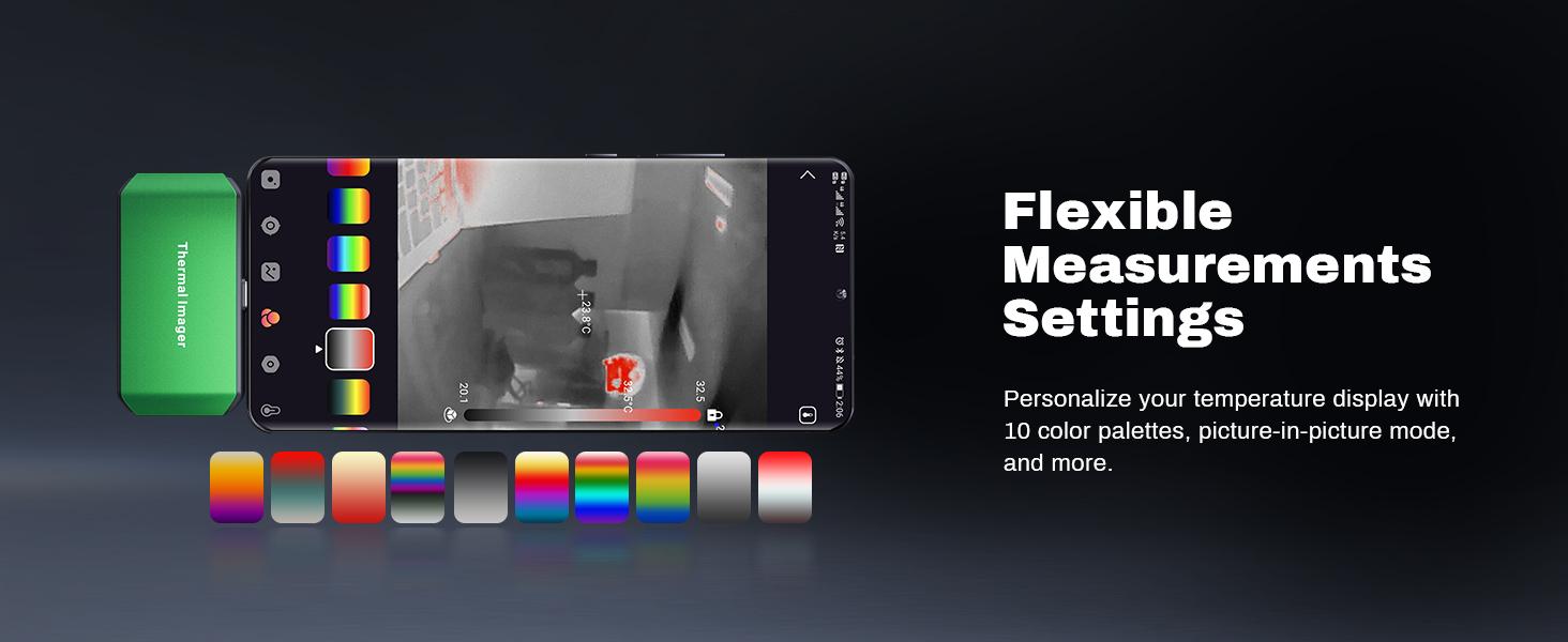 AMPBANK M256 Thermal Camera, 256x192 IR High Resolution Thermal Imaging Camera with 3D Analysis, 25Hz Refresh Rate, -4°F~842°F Temp Range AMPBANK M256 Thermal Camera, 256x192 IR High Resolution Thermal Imaging Camera with 3D Analysis, 25Hz Refresh Rate, -4°F~842°F Temp Range