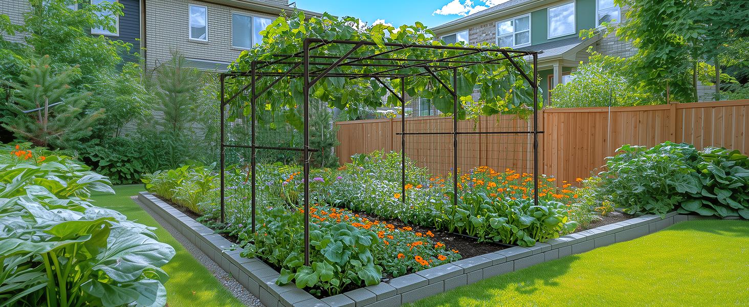 Lilypelle Extra Tall Garden Arch Trellis for Climbing Plants Outdoor, 79" / 87" H Metal Arbor Plant Support Trellis Archway for Yard Lawn Garden Lilypelle Extra Tall Garden Arch Trellis for Climbing Plants Outdoor, 79" / 87" H Metal Arbor Plant Support Trellis Archway for Yard Lawn Garden
