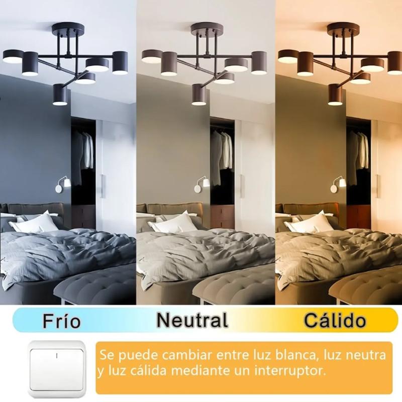 Creative 6-Light LED Ceiling Light, Modern Farmhouse Chandelier, Ideal for Kitchen, Bedroom, Hallway, Home Decor