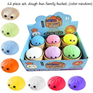 Gift Set for Her/him, 12 Mixed Color Dumpling Soft Balls, 1.97' Slow Ferment Dough Balls, Birthday Gift, Party Supplies, Squishy Stress Ball