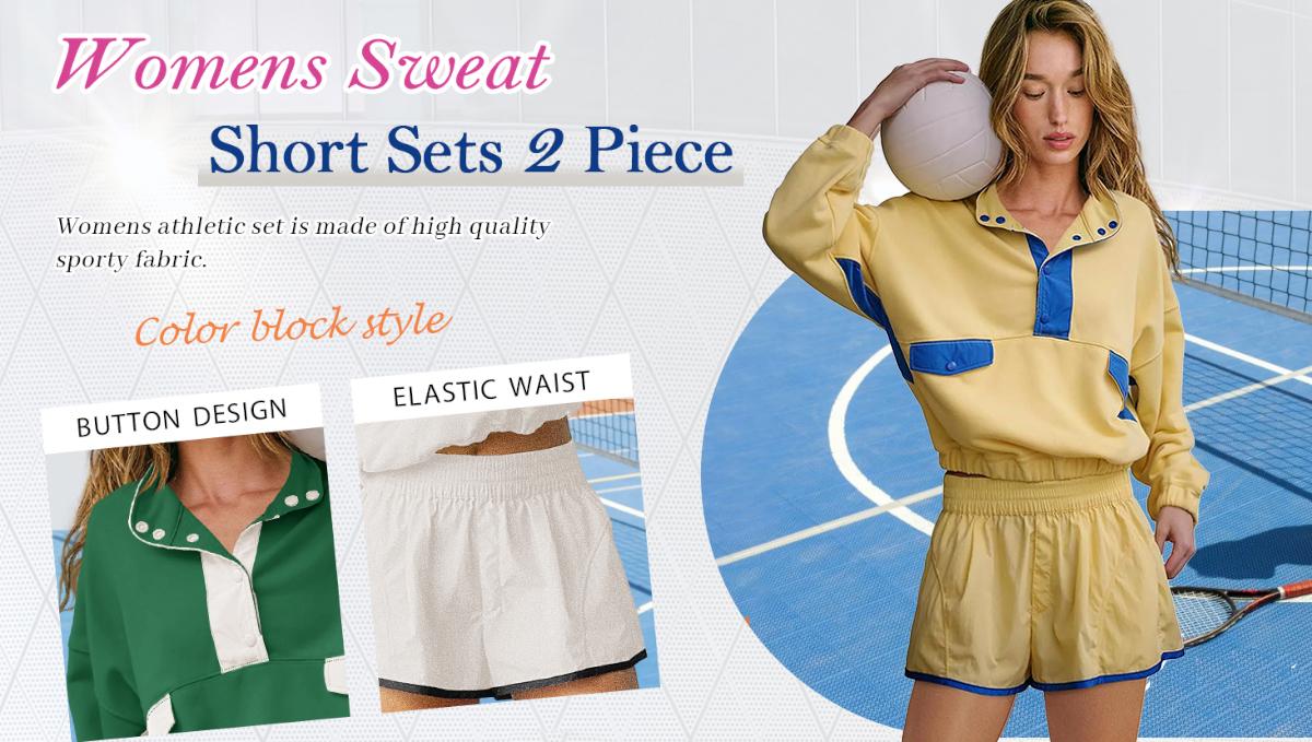 Tanming Women's Two Piece Short Sets Summer Lounge Sweatsuits Long Sleeve Outfits Travel Tracksuit with Pocket Womenswear Clothes Tanming Women's Two Piece Short Sets Summer Lounge Sweatsuits Long Sleeve Outfits Travel Tracksuit with Pocket Womenswear Clothes