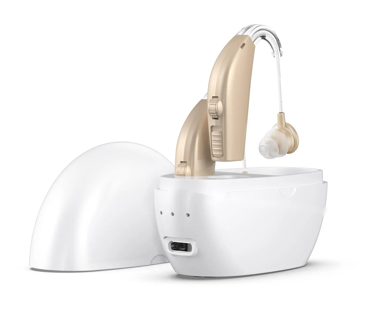 Over-the-Counter Rechargeable Hearing Aid Device for Seniors, Dual-Ear Use, 24-Hour Battery Life, FDA Registered, No App Support Required