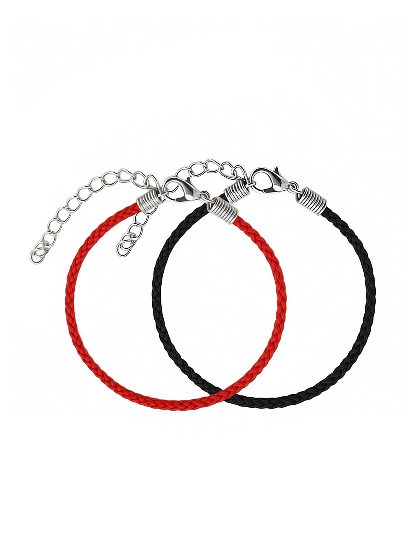 Handmade Braided Couple Bracelet, Lucky Charm Wristband, Unisex Fashion Accessory, Friendship and Love Cord, Daily Wear Jewelry Gift