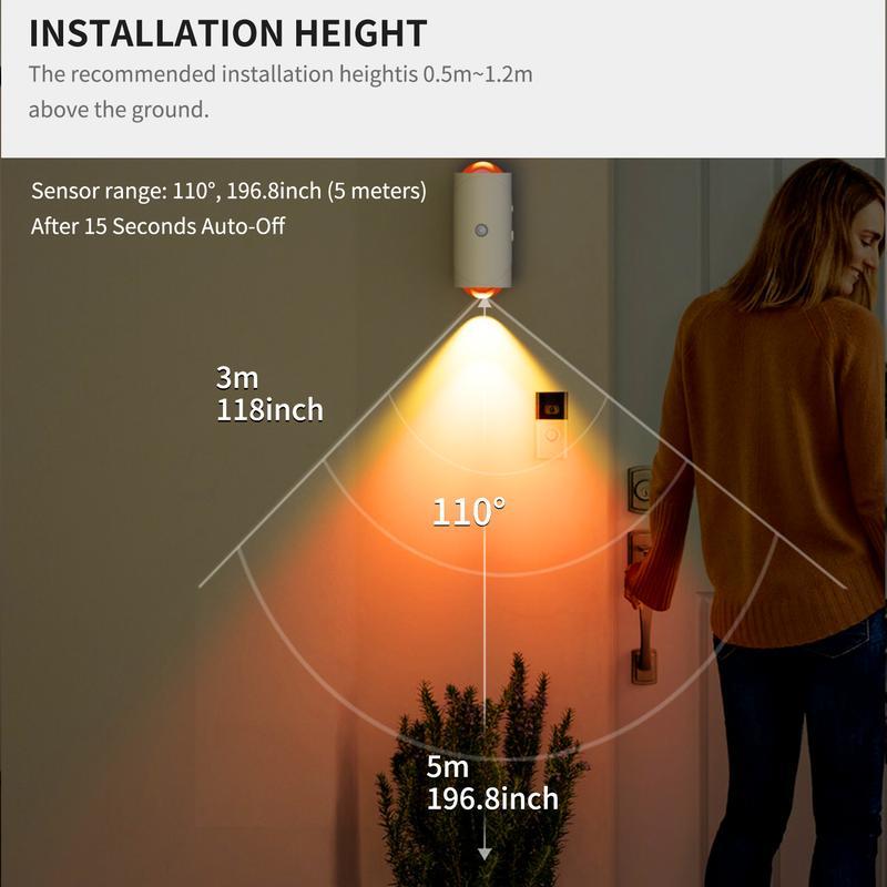 Smart Rechargeable LED Night Light with Motion Sensor – RGB Gradient Ambient Lighting, Dimmable Wall Lamp, Magnetic & Stick-On Design, USB Convenient Charging, Long-Lasting Battery, Perfect for Halloween Decor, Bedroom, Stairs, Hallway & Entryway Smart Rechargeable LED Night Light with Motion Sensor – RGB Gradient Ambient Lighting, Dimmable Wall Lamp, Magnetic & Stick-On Design, USB Convenient Charging, Long-Lasting Battery, Perfect for Halloween Decor, Bedroom, Stairs, Hallway & Entryway