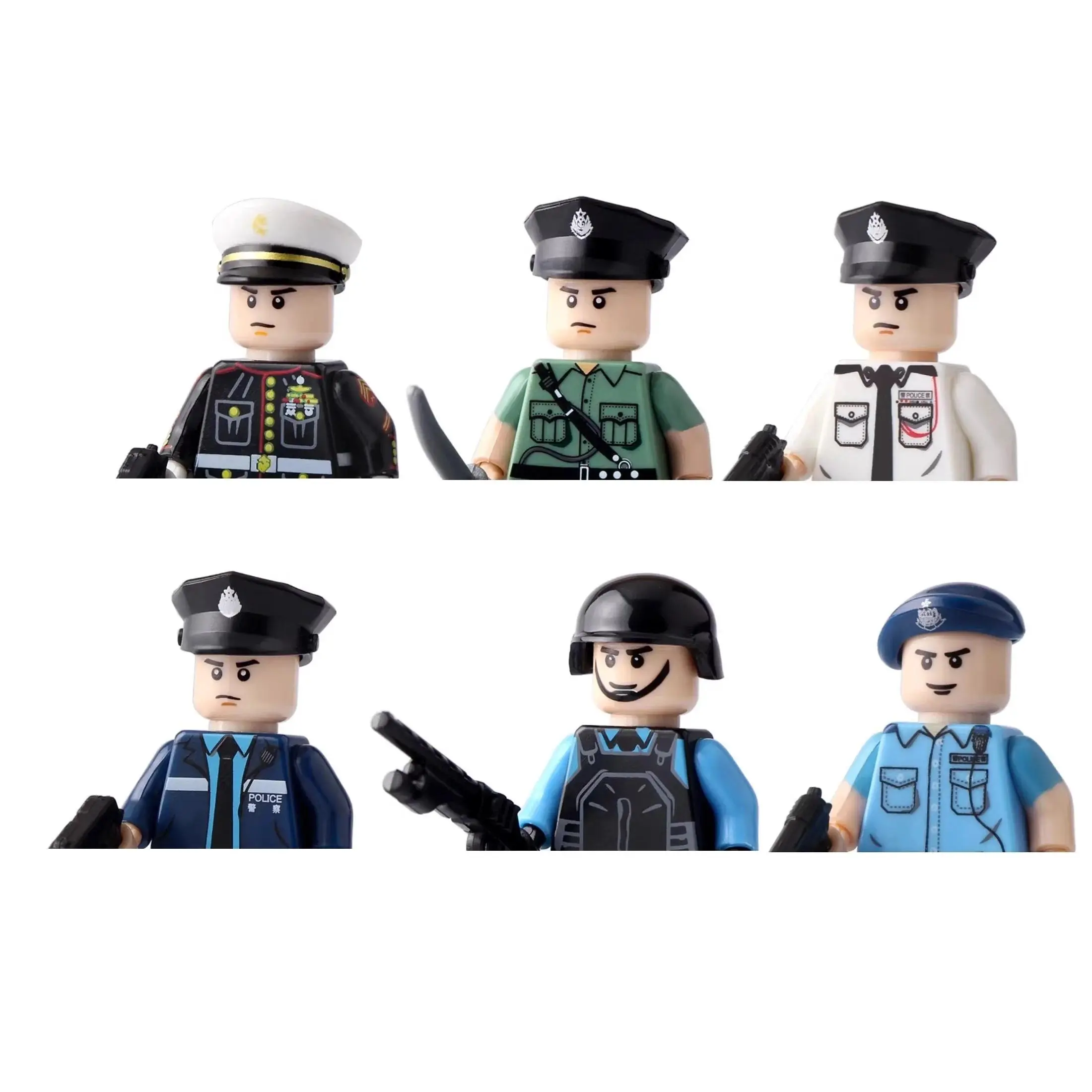 2026 New hot item  Military Series Hong Kong Police Building Block Air Force SWAT Special Duties Unit Ground Forces Soldier Mini Action Figure Toys