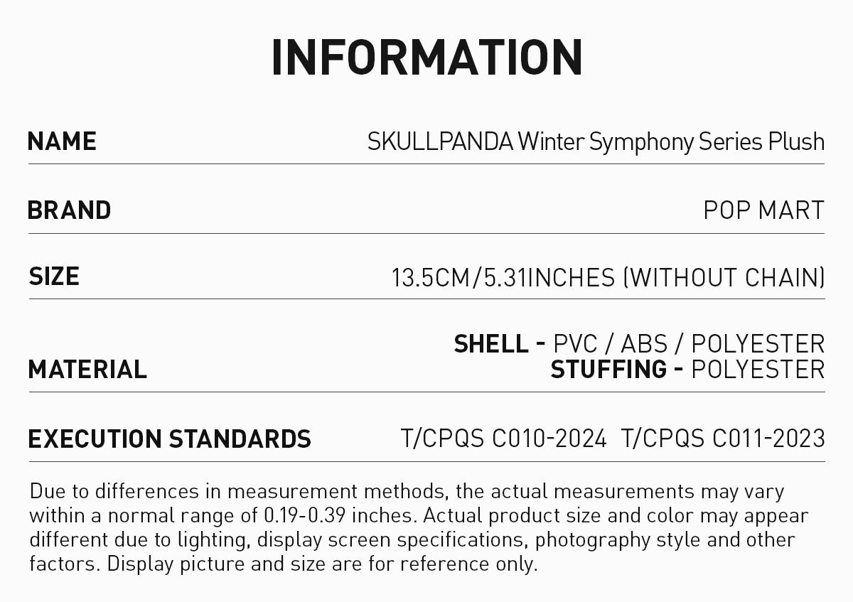 POP MART SKULLPANDA Winter Symphony Series Plush, Blind Box, Mystery Box