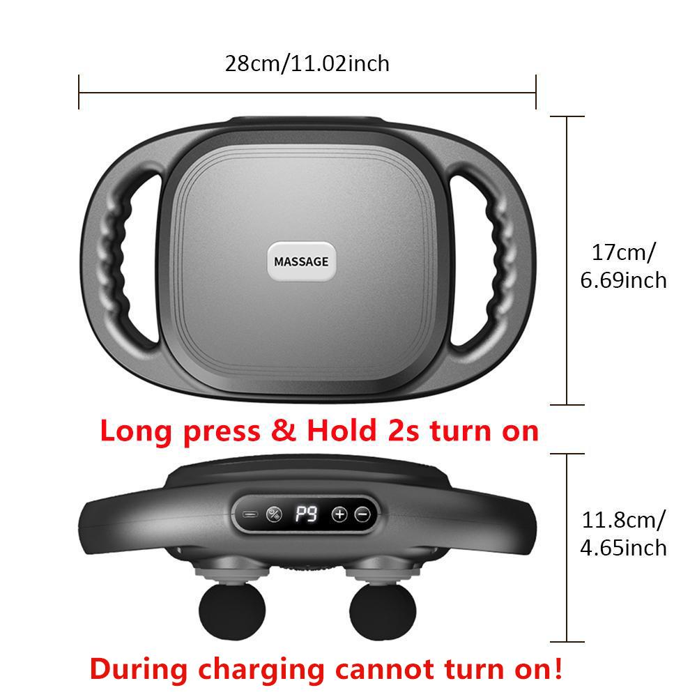6-head Back Massager, 9-speed Adjustment Muscle Massager with Red Light Heating, Professional Muscle Massage Tool for Home & Travel