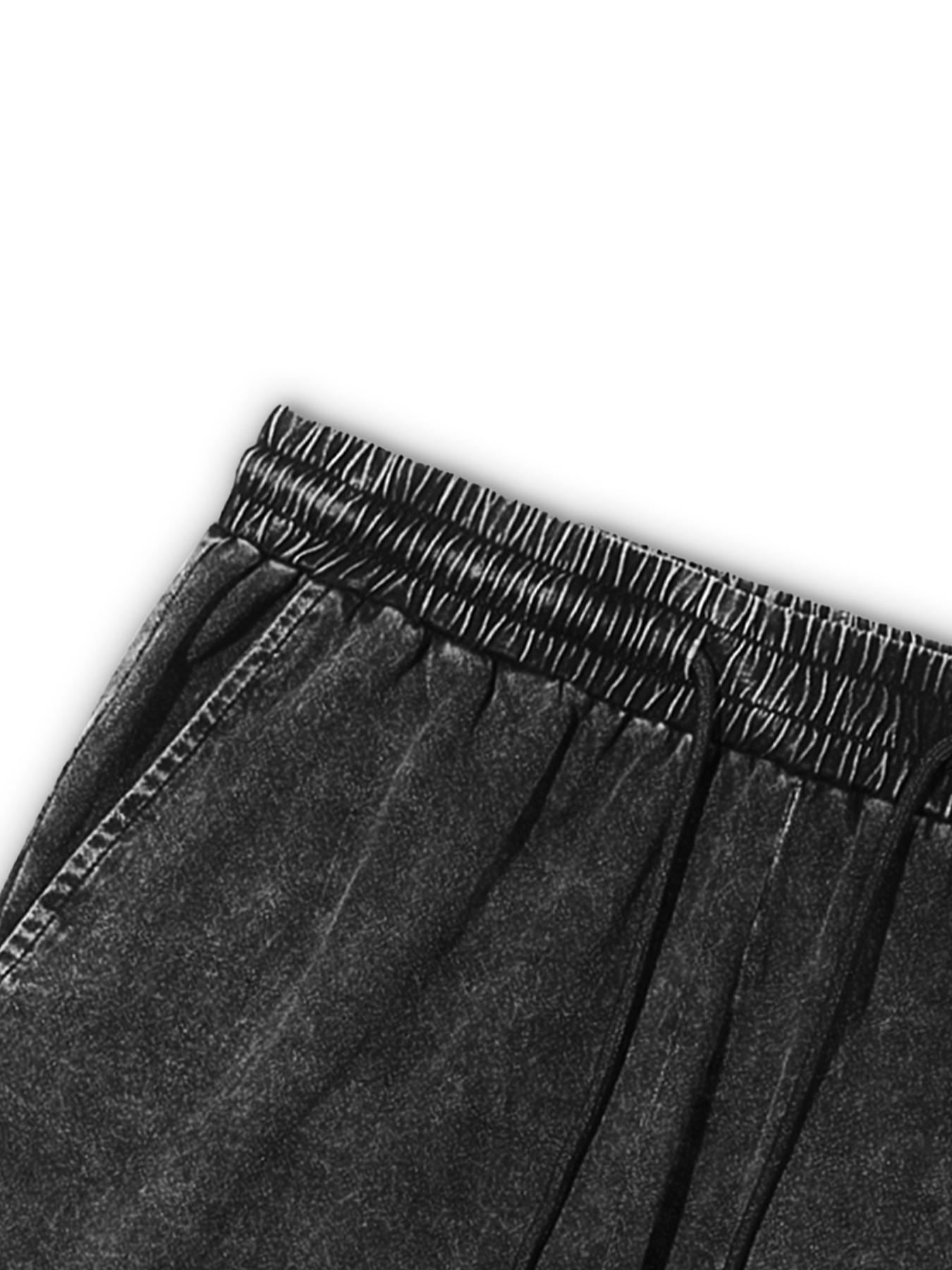 Edgy Darkwear X-Ray Print 2 Piece Outfit Breathable Soft Cotton Distressed Tee and Shorts Set Graphic Streetwear Set for Urban Techwear and Casual Daily Wear