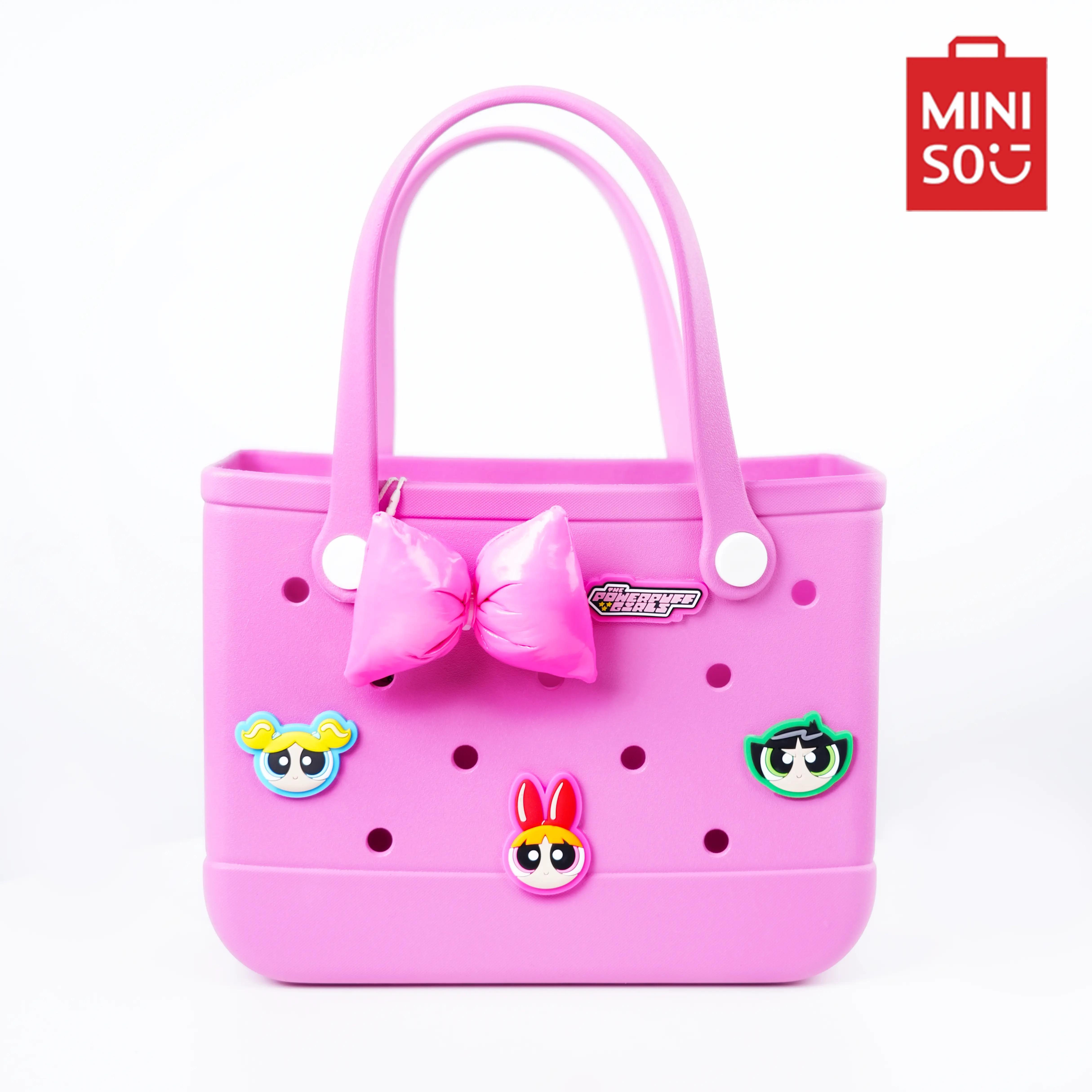 【Easter Gift basket】POWERPUFF GIRLS Easter Egg Hunt Bag with Handle Stylish Tote Bag Easter Gift Basket For Kids Teenagers Outdoor Picnic Party#Summervibes, Back To School