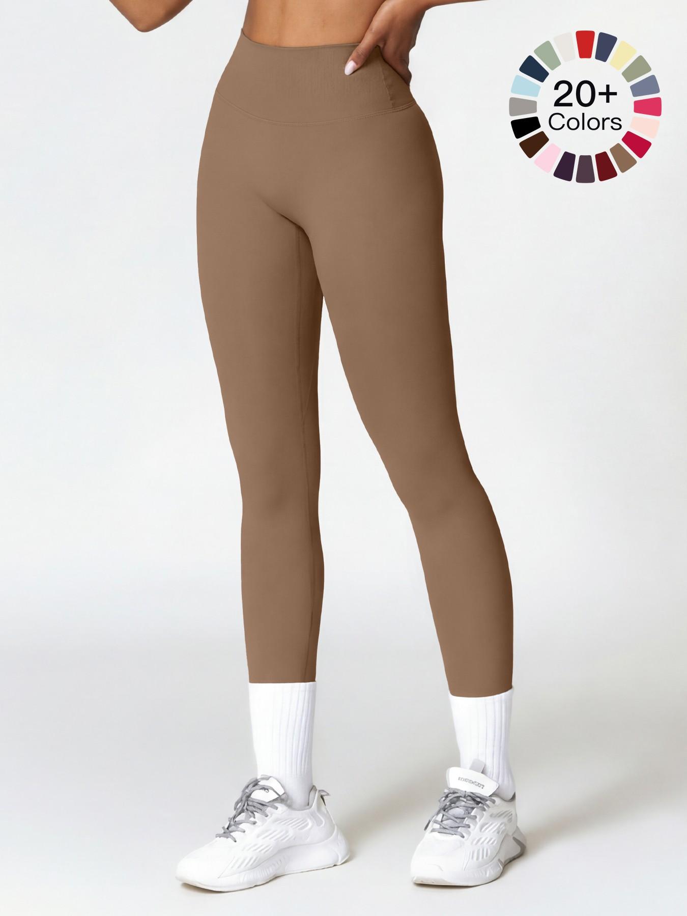 Women's High Waisted Sports Leggings, Sports Bottoms, Solid Color Skinny Pants, High Stretch Yoga Leggings, Ladies Sportswear for Indoor Outdoor Wear, Yoga Pants Women, Workout Tights