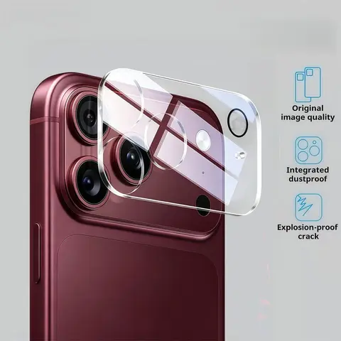 All-in-1 Transparent Smartphone Camera Lens & Screen Protector, Full Cover High Alumina Silicon Tempered Film with Easy Installation, 98% Light Pass Protection for iPhone 16,17,18 Pro Max, Air