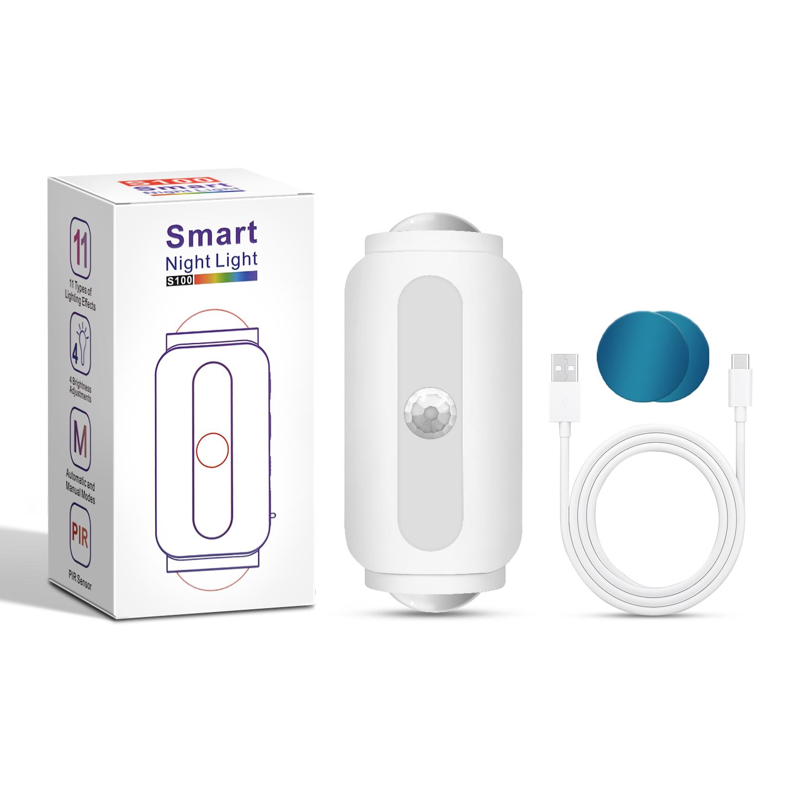 Rainbow Gradient Ambient Night Light Smart Sensor, Magnetic Mounting Perfect for Bedrooms, Courtyards, Staircases Birthday Gift, Christmas Present