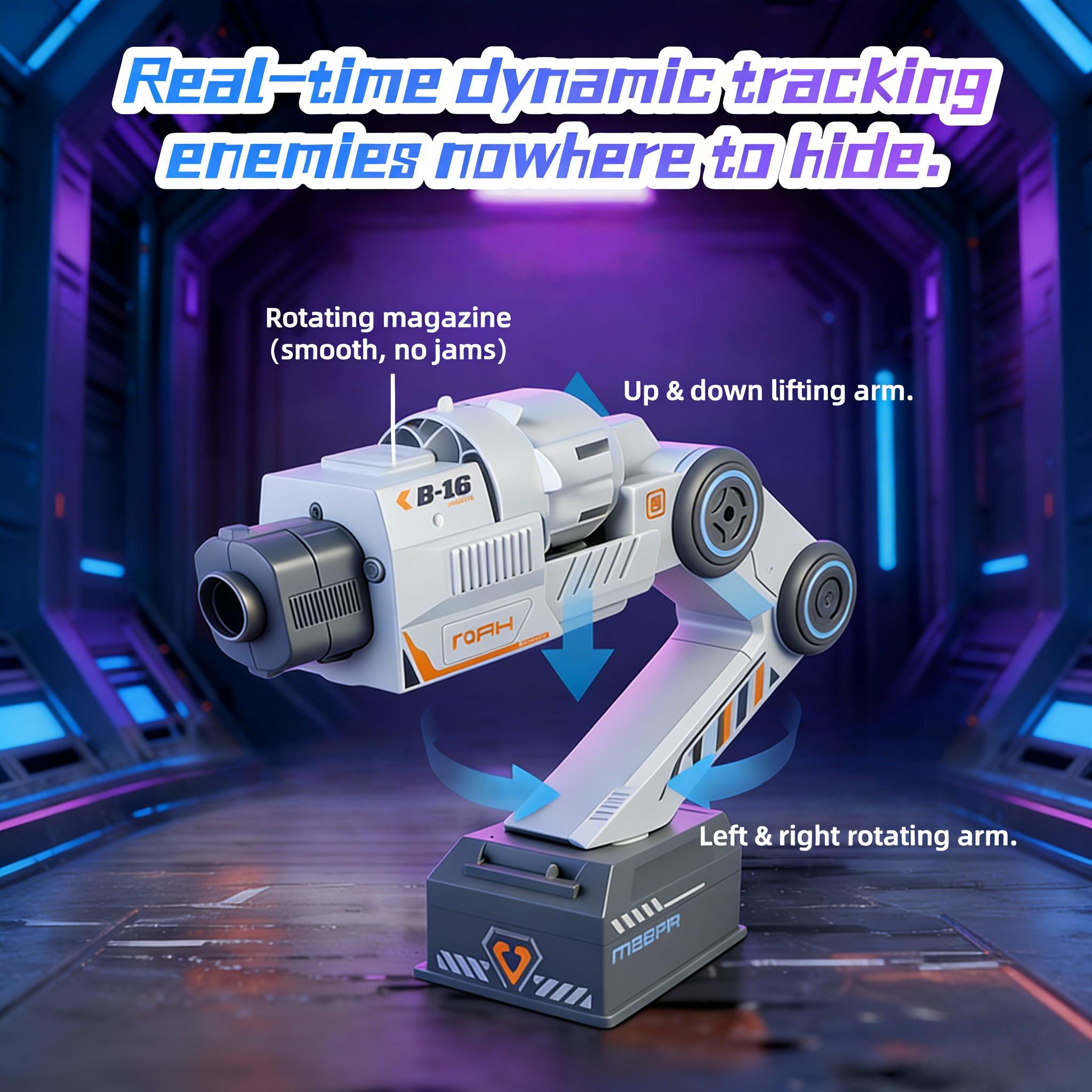 Cool Inductive Robot Arm,2.4GHZ Motion-Tracked Blaster, Motion Control Automatic Toy Machine  with Wearable Shoulder Mount & Remote Control  Toys for Boys Children's Day / Christmas / Birthday Gifts Remote Control Toys RC toy Rechargeable RC Toys for 8-12