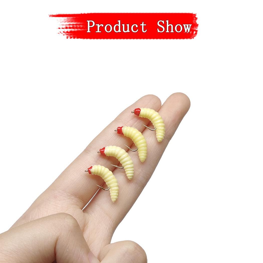 5/10pcs Maggots Fish Bait for Carp Catfish Trout Outdoor Fishing Lure, Essential Fishing Gear for Beginners, High-Quality Fishing Equipment