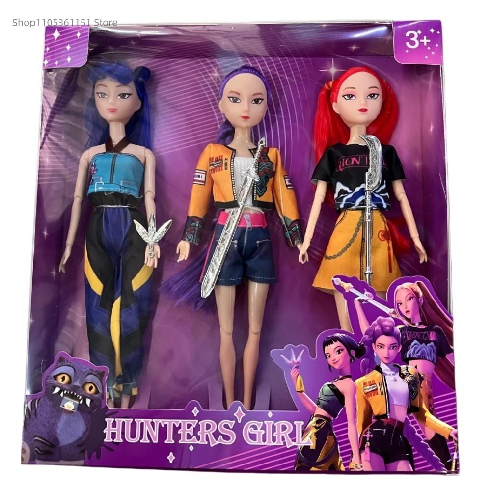 Hot High Quality Music style Anime Kpop Demon Hunters Doll Vinyl Toy Rumi Mira Zoey Demon Hunt Holiday gifts for Childrens