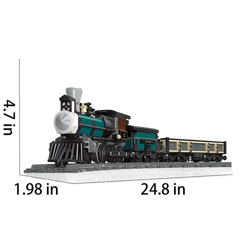 Th10 Steam Train Building Set, 560+ Pieces, Connectable Tracks ...
